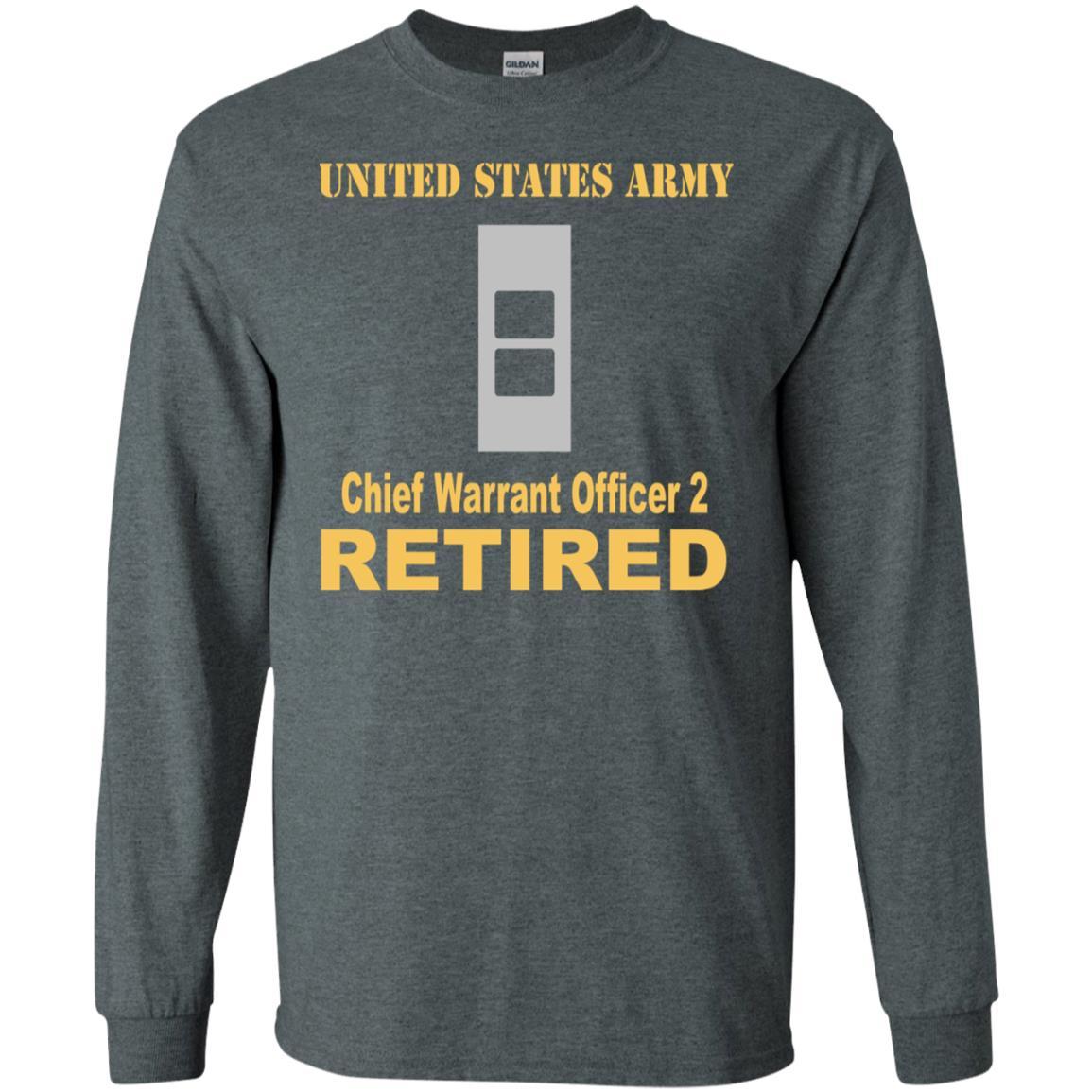 US Army W-2 Chief Warrant Officer 2 W2 CW2 Warrant Officer Retired Men T Shirt On Front-TShirt-Army-Veterans Nation