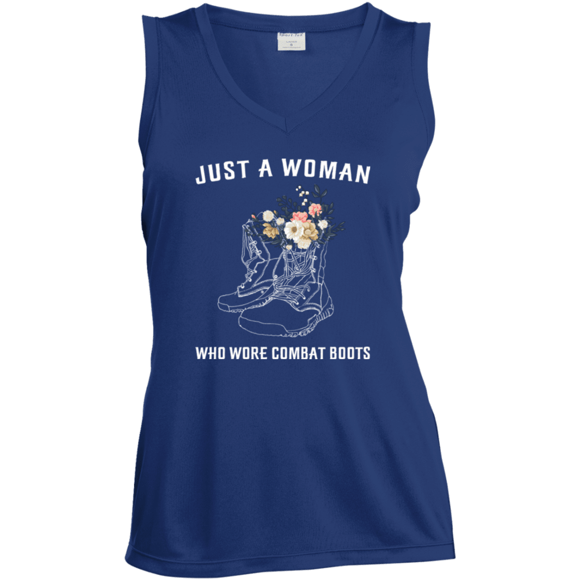 Military T-Shirt "Just A Woman Who More Combat Boots"-TShirt-General-Veterans Nation