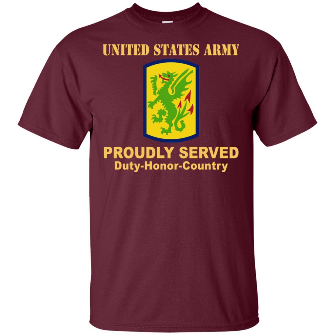 US ARMY 415 CHEMICAL BRIGADE- Proudly Served T-Shirt On Front For Men-TShirt-Army-Veterans Nation