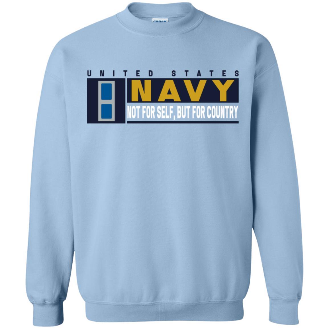 US Navy W-3 Chief Warrant Officer Not For Self, But For Country Long Sleeve - Pullover Hoodie-TShirt-Navy-Veterans Nation