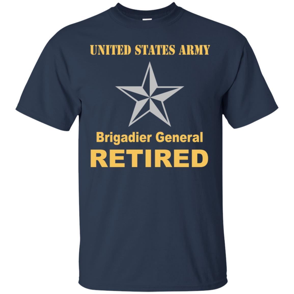 US Army O-7 Brigadier General O7 BG General Officer Retired Men T Shirt On Front-TShirt-Army-Veterans Nation
