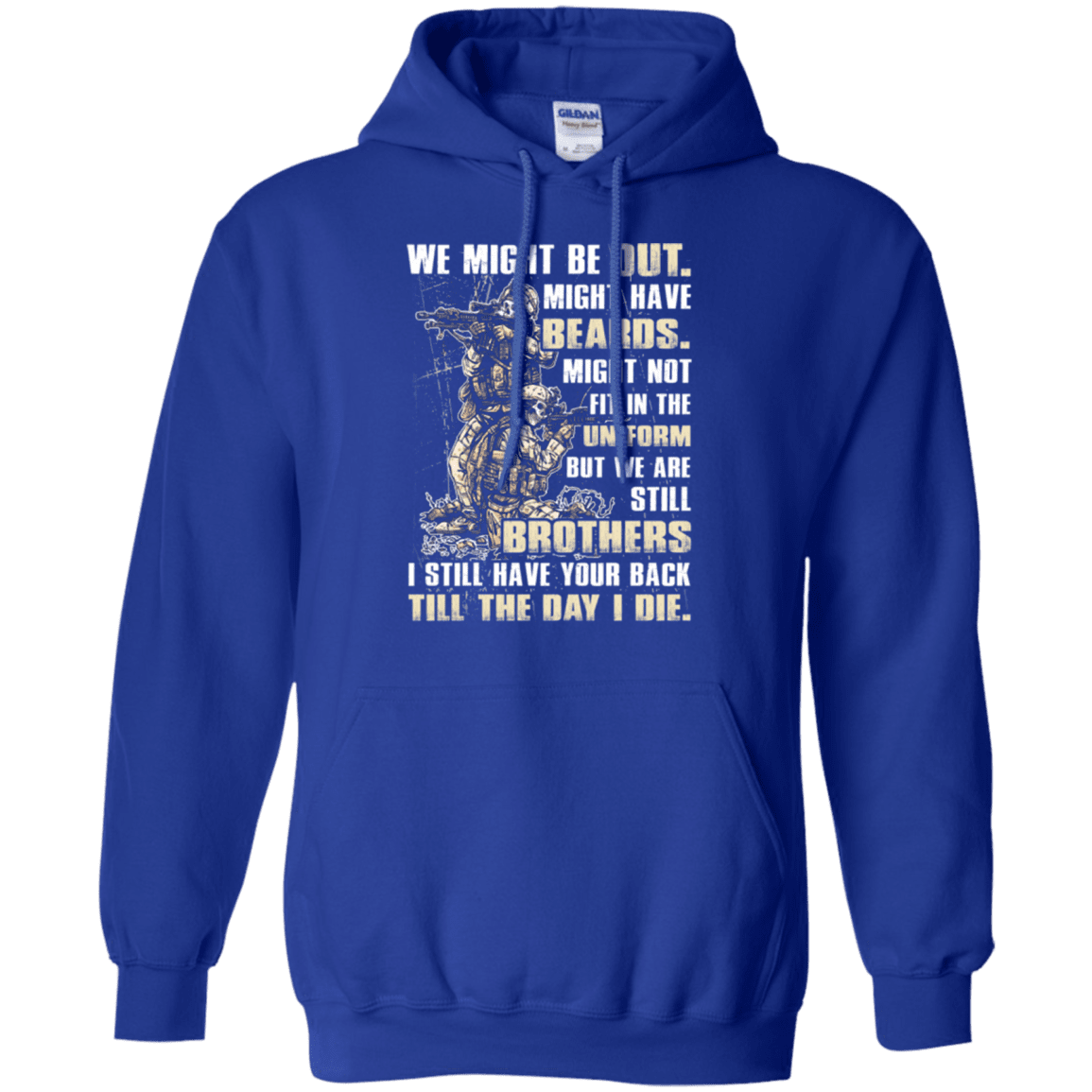 Military T-Shirt "Brothers Till The Day I Die Veteran" Front-TShirt-General-Veterans Nation