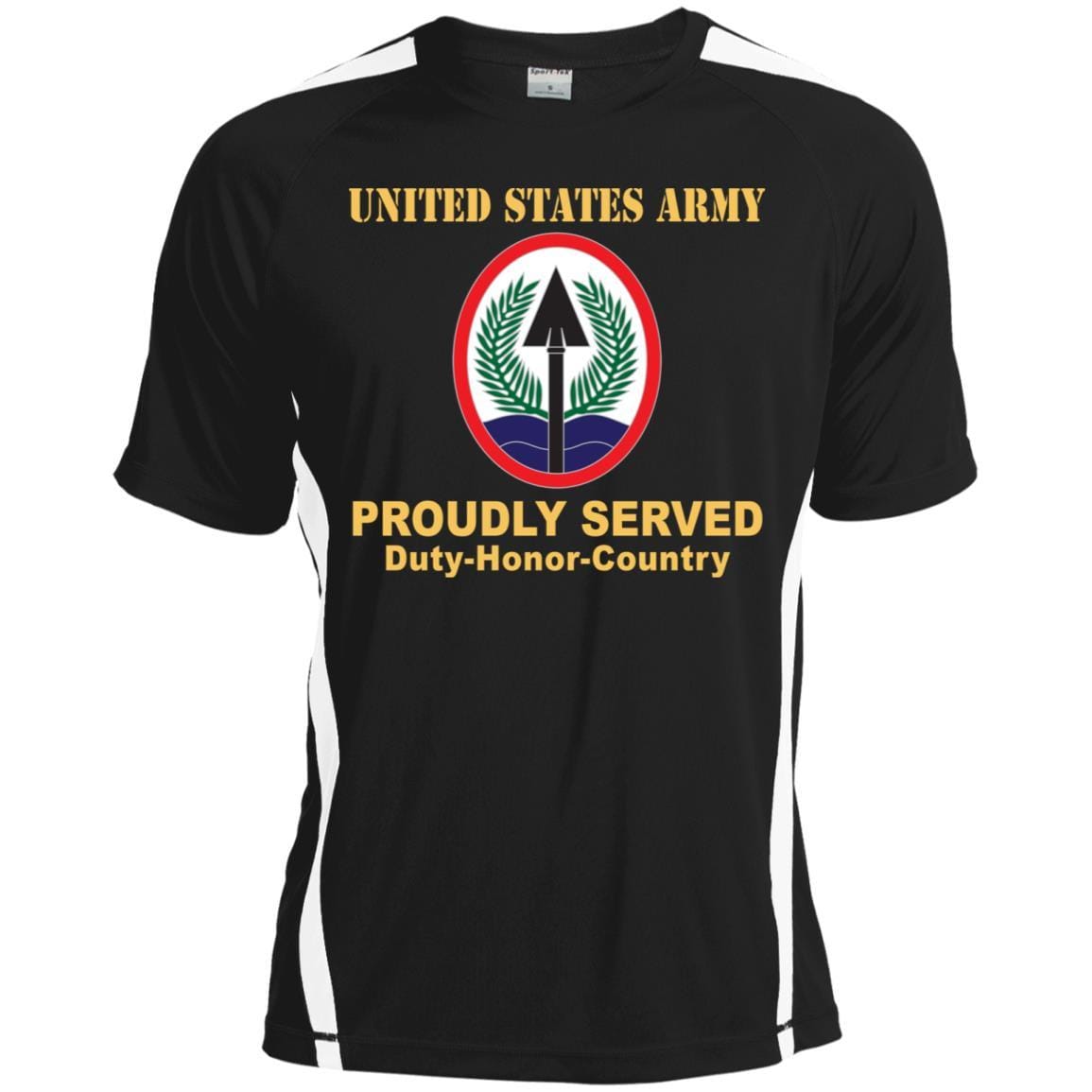 US ARMY CSIB ELEMENT MULTI NATIONAL CORPS IRAQ- Proudly Served T-Shirt On Front For Men-TShirt-Army-Veterans Nation