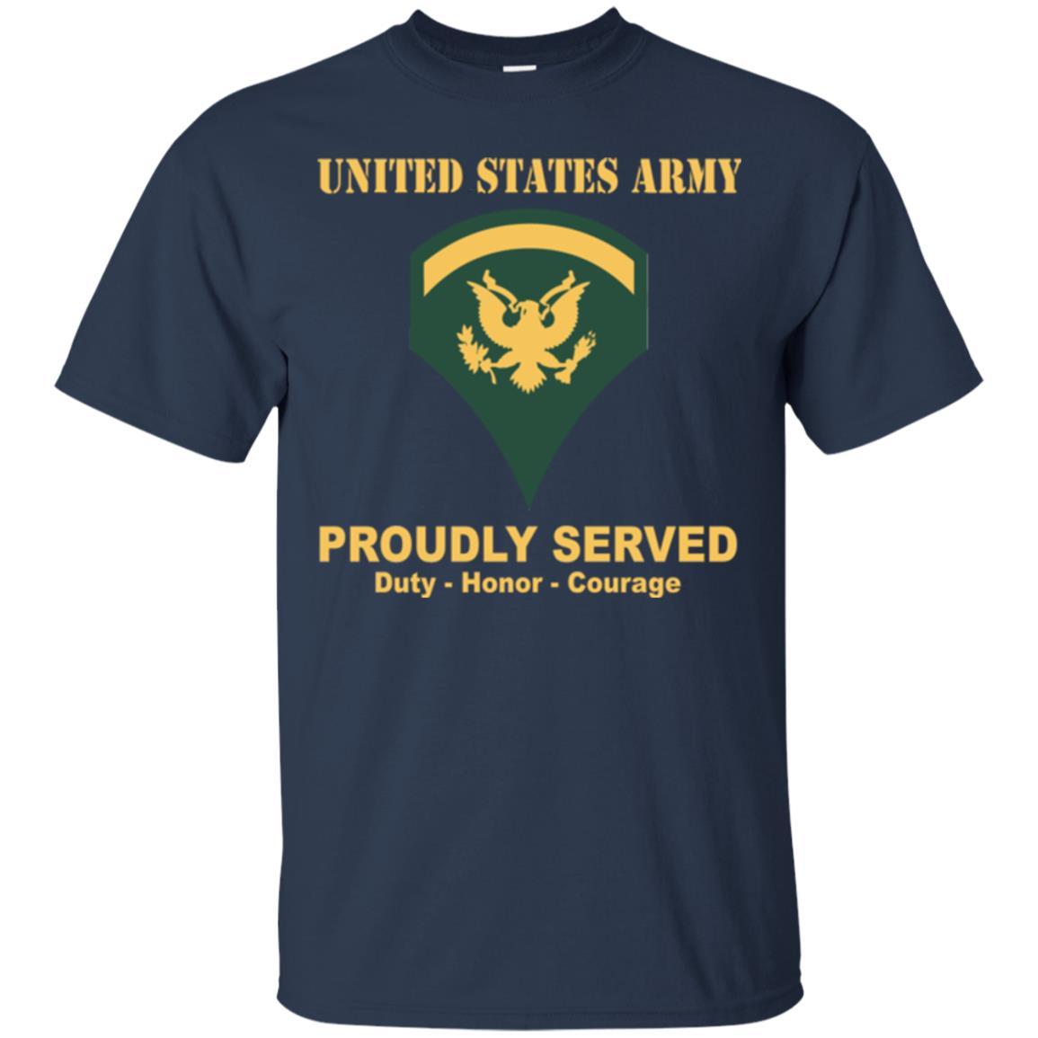 US Army E-5 SPC E5 Specialist Ranks Men Front Shirt US Army Rank-TShirt-Army-Veterans Nation