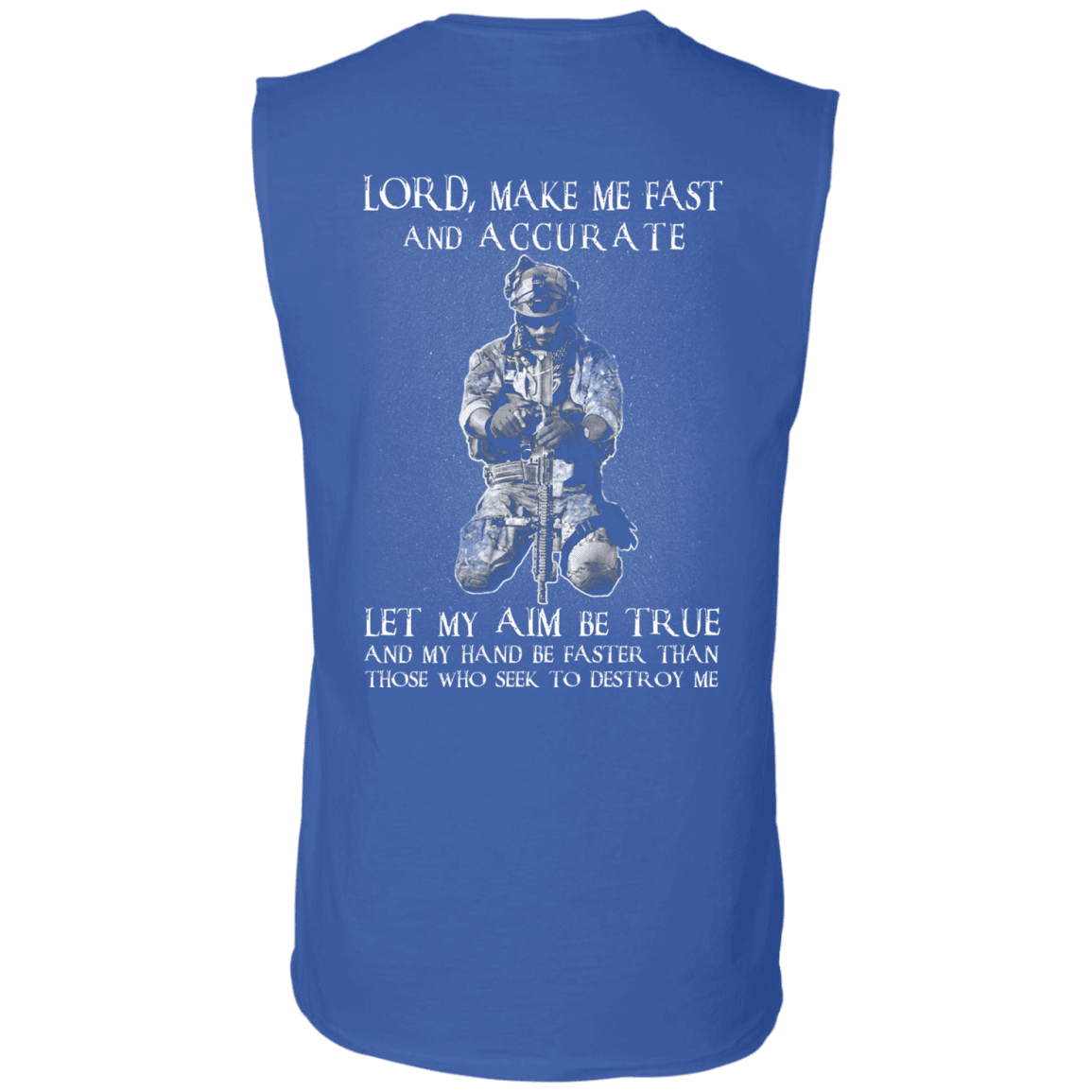 Military T-Shirt "Veteran - Lord Make Me Fast And Accurate"-TShirt-General-Veterans Nation