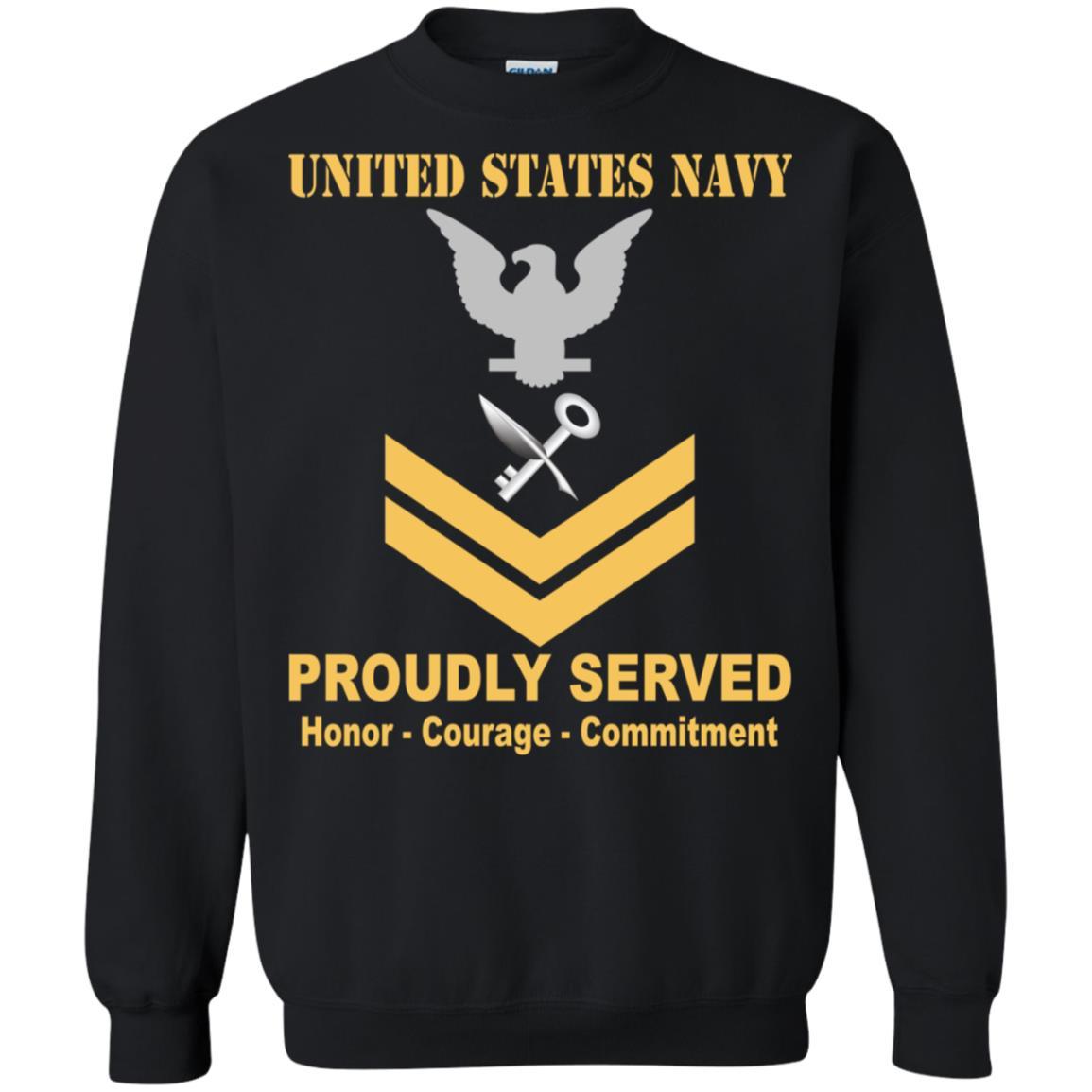 Navy Ship's Serviceman Navy SH E-5 Rating Badges Proudly Served T-Shirt For Men On Front-TShirt-Navy-Veterans Nation