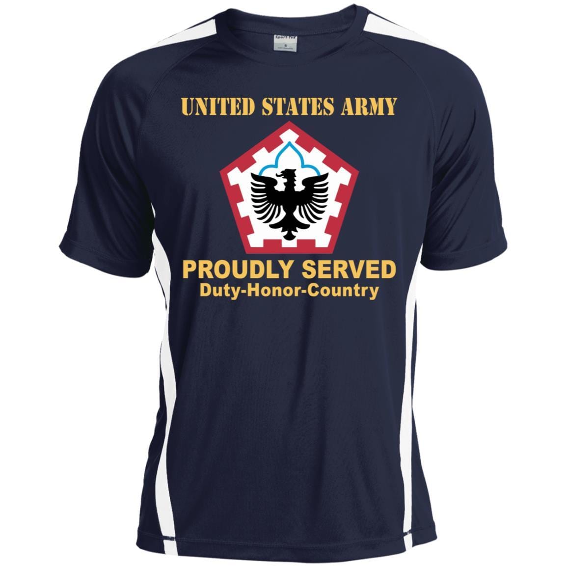 US ARMY 555TH ENGINEER BRIGADE- Proudly Served T-Shirt On Front For Men-TShirt-Army-Veterans Nation