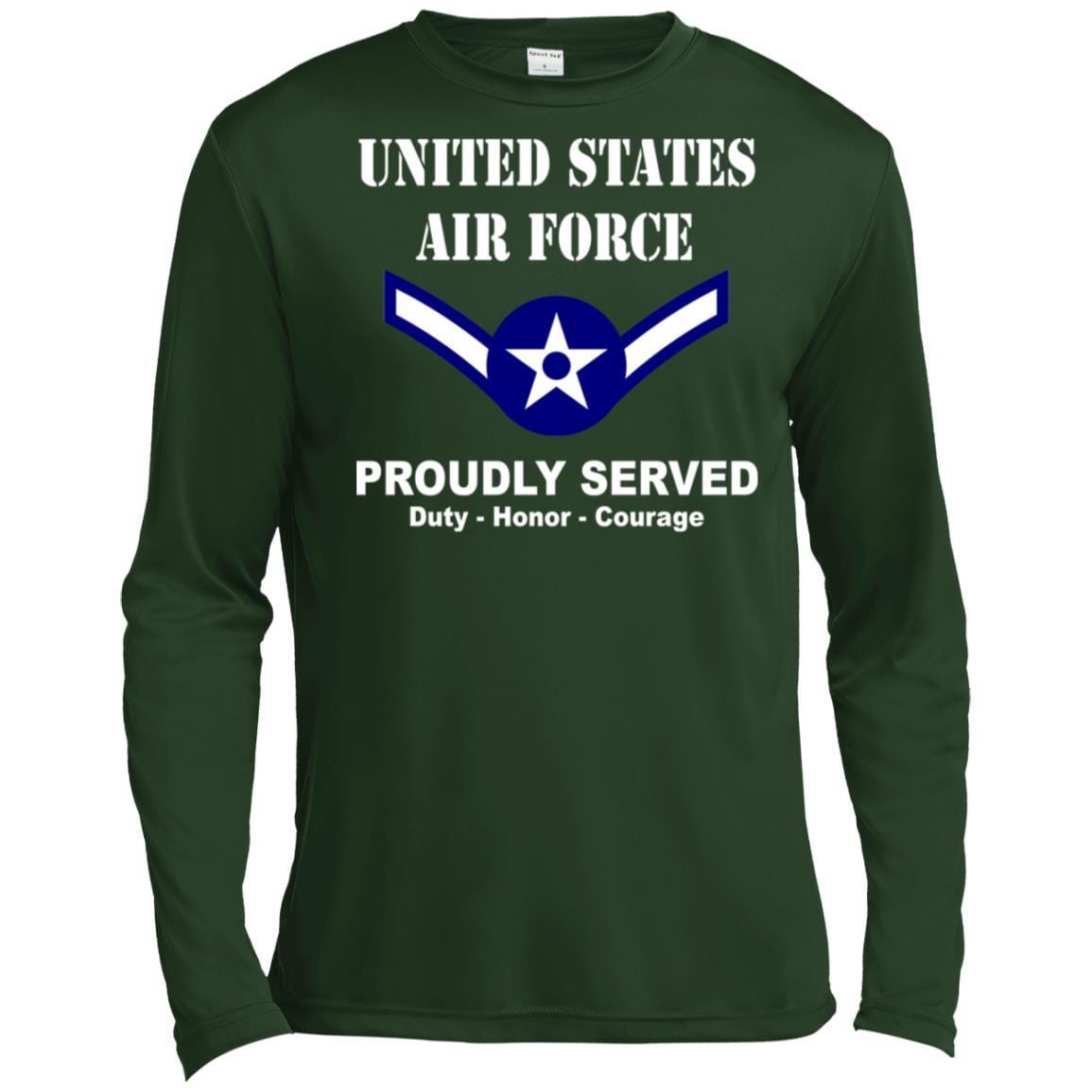 US Air Force E-2 Airman Amn E2 Ranks Enlisted Airman T shirt Sport-Tek Tall Pullover Hoodie - T-Shirt-TShirt-USAF-Veterans Nation