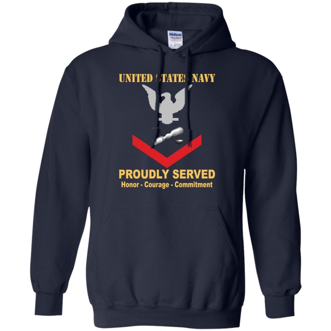 Navy Molder Navy ML E-4 Rating Badges Proudly Served T-Shirt For Men On Front-TShirt-Navy-Veterans Nation