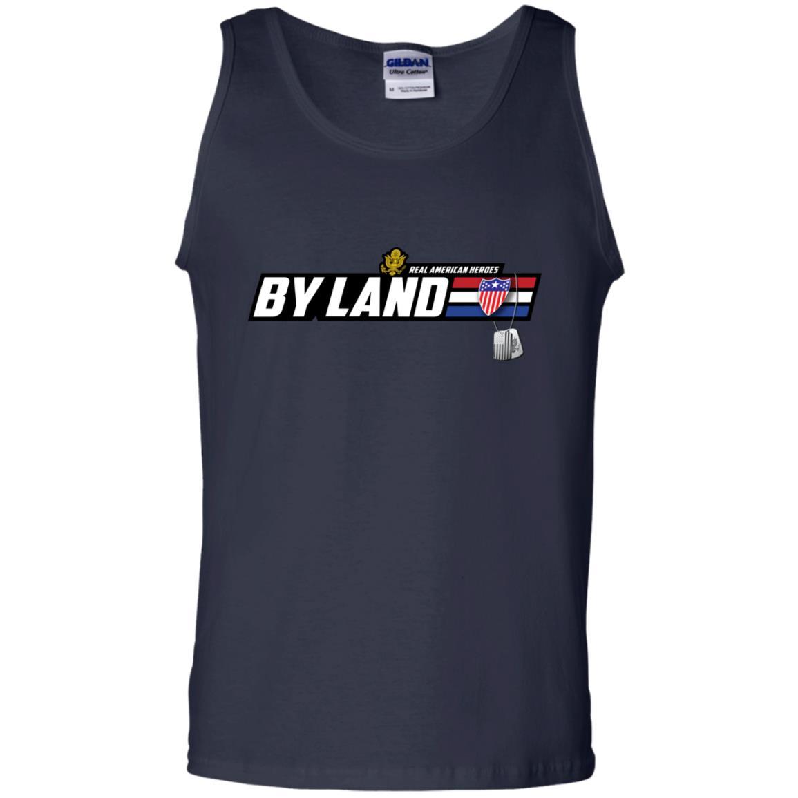 US Army T-Shirt "Adjutant General Real American Heroes By Land" On Front-TShirt-Army-Veterans Nation