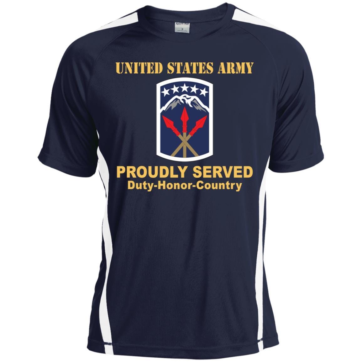 US ARMY 593 SUSTAINMENT BRIGADE- Proudly Served T-Shirt On Front For Men-TShirt-Army-Veterans Nation