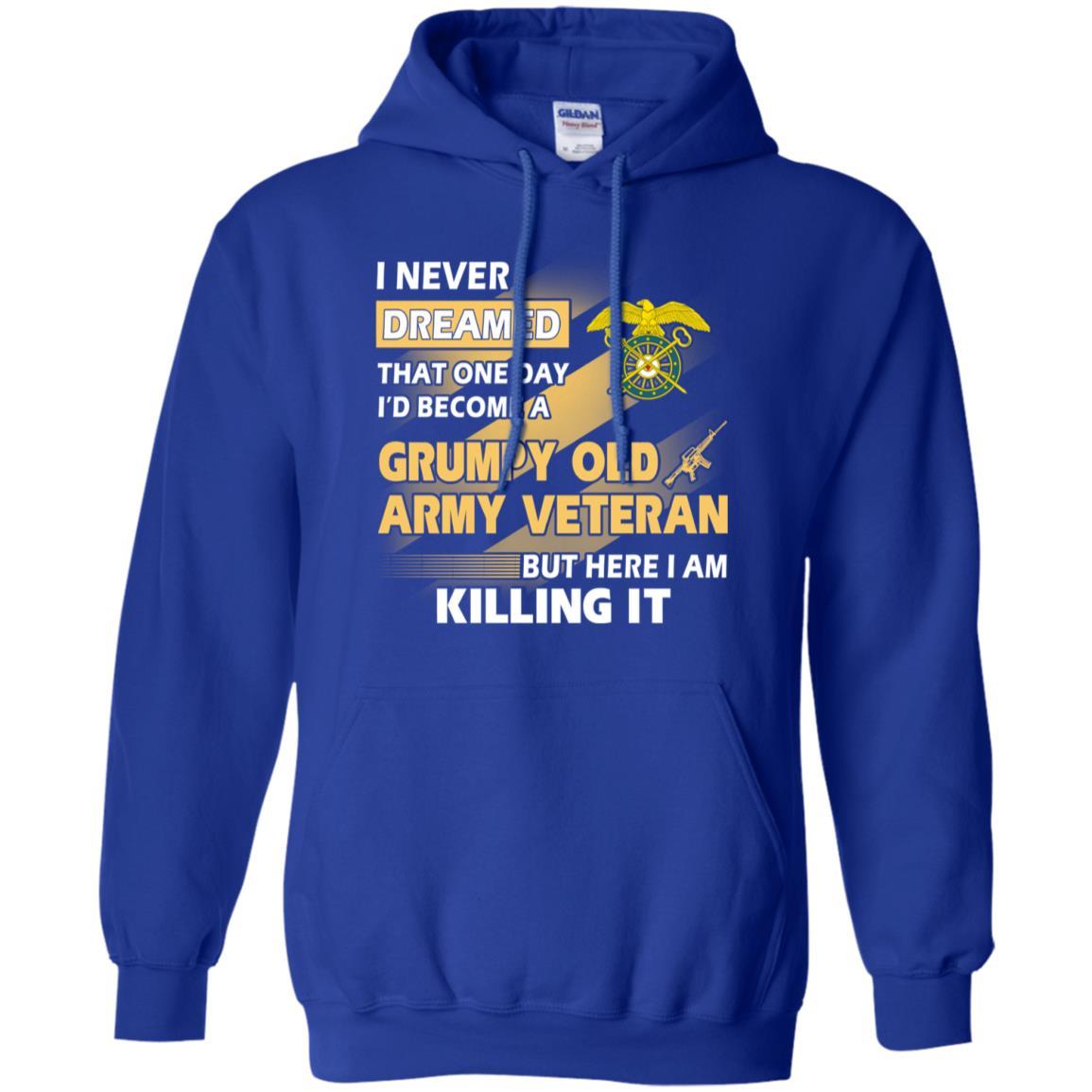 US Army T-Shirt "Quartermaster Corps Grumpy Old Veteran" On Front-TShirt-Army-Veterans Nation