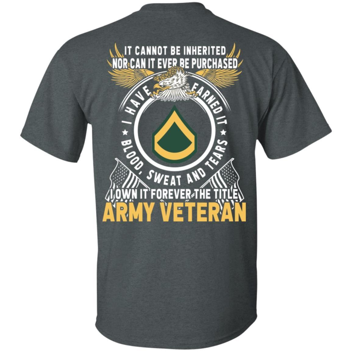 Army E-3 PFC E3 Private First Class Ranks T-Shirt For Men On Back-TShirt-Army-Veterans Nation
