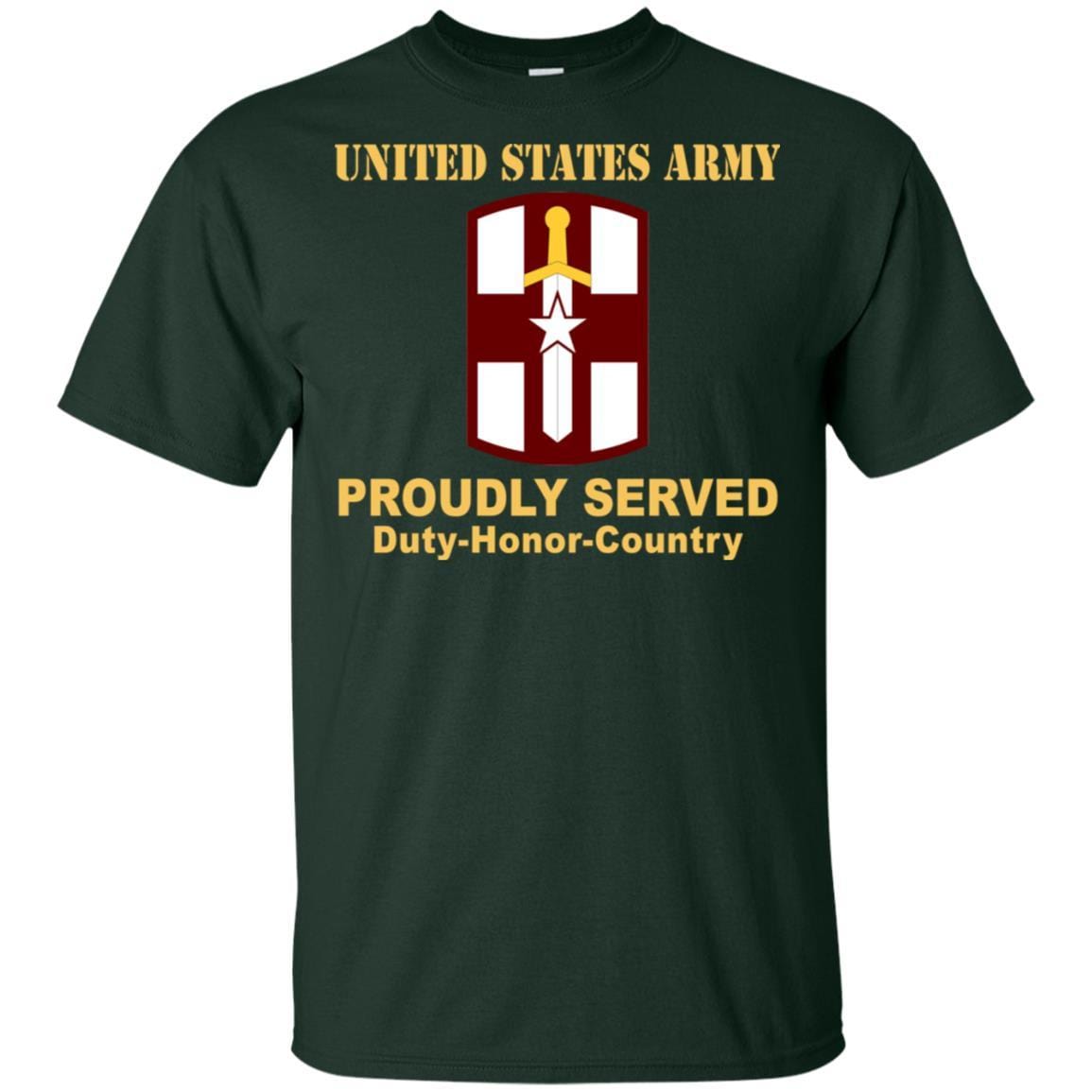 US ARMY 807TH MEDICAL COMMAND- Proudly Served T-Shirt On Front For Men-TShirt-Army-Veterans Nation
