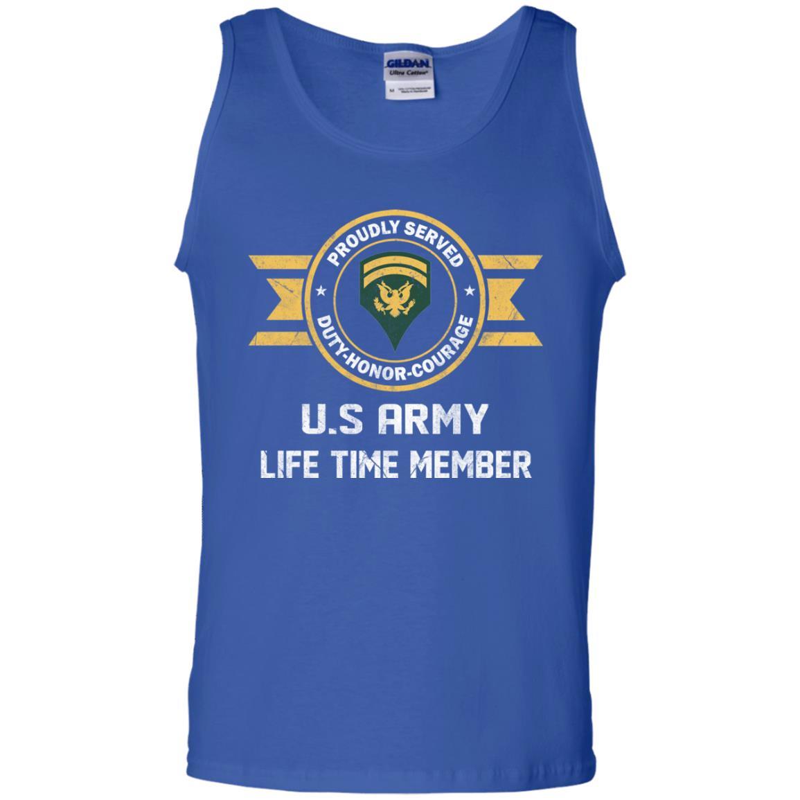 Life Time Member - US Army E-6 SPC E6 Specialist Ranks Men T Shirt On Front-TShirt-Army-Veterans Nation