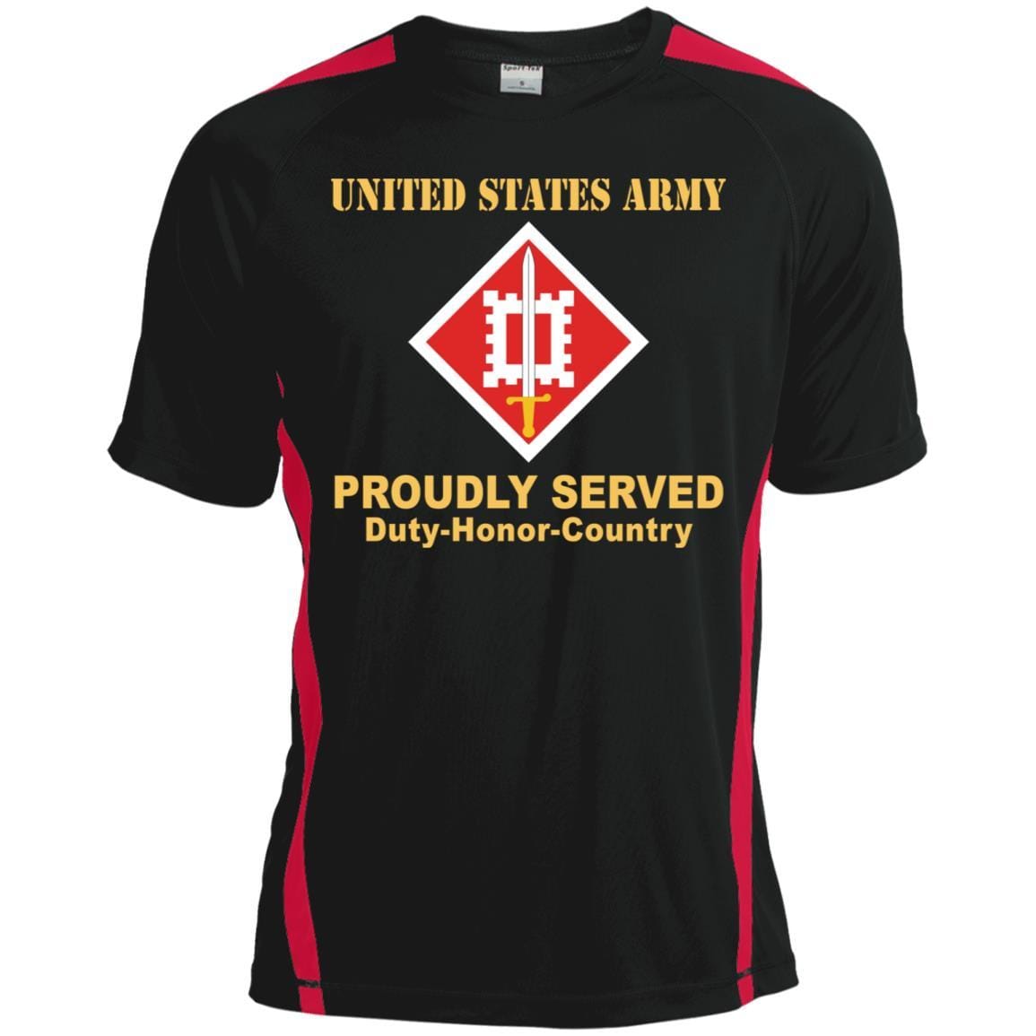 US ARMY 18TH ENGINEER BRIGADE- Proudly Served T-Shirt On Front For Men-TShirt-Army-Veterans Nation