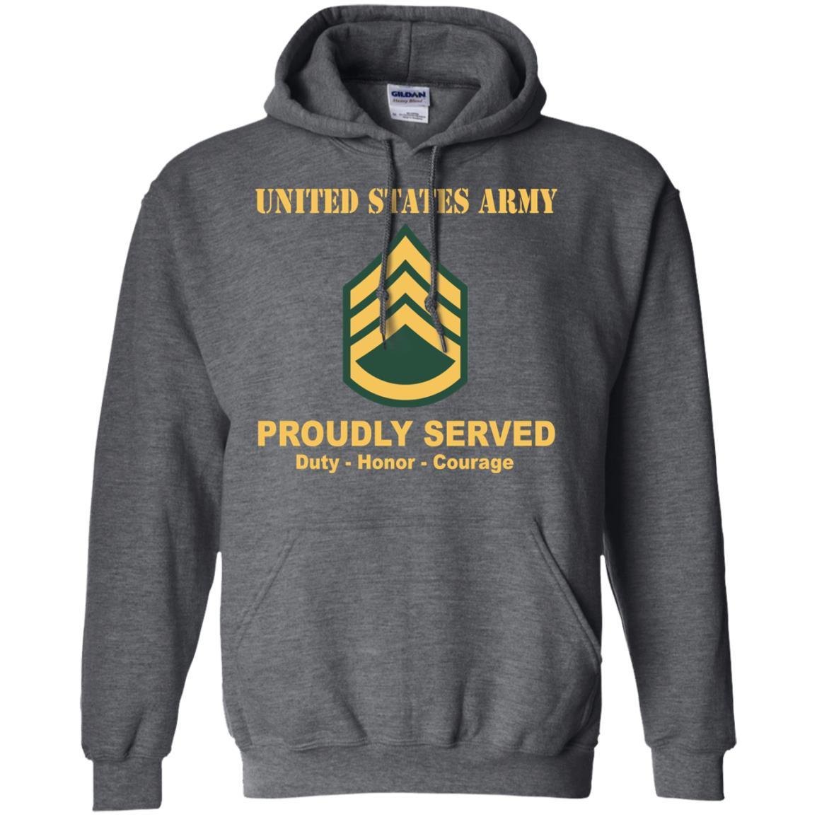 US Army E-6 Staff Sergeant E6 SSG Noncommissioned Officer Ranks Men Front Shirt US Army Rank-TShirt-Army-Veterans Nation