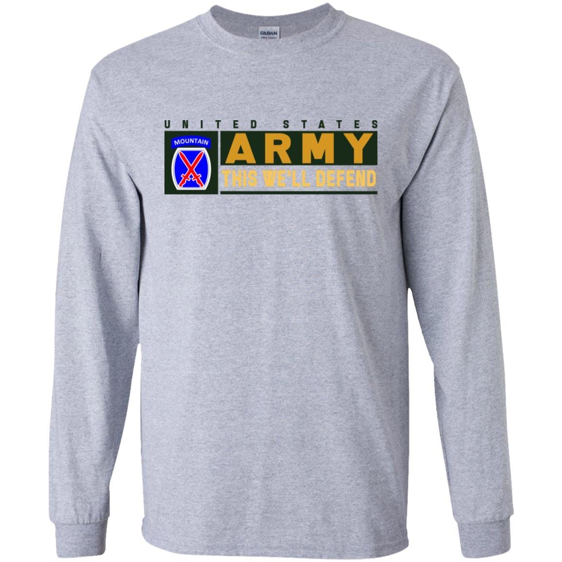 US Army 10th Mountain Infantry Division- This We'll Defend T-Shirt On Front For Men-TShirt-Army-Veterans Nation