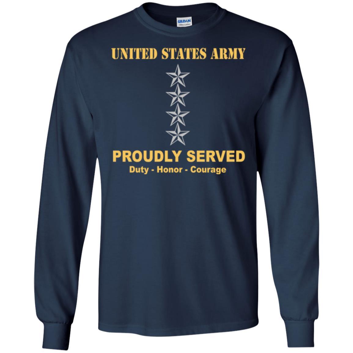 US Army O-10 General O10 GEN General Officer Ranks Men Front Shirt US Army Rank-TShirt-Army-Veterans Nation