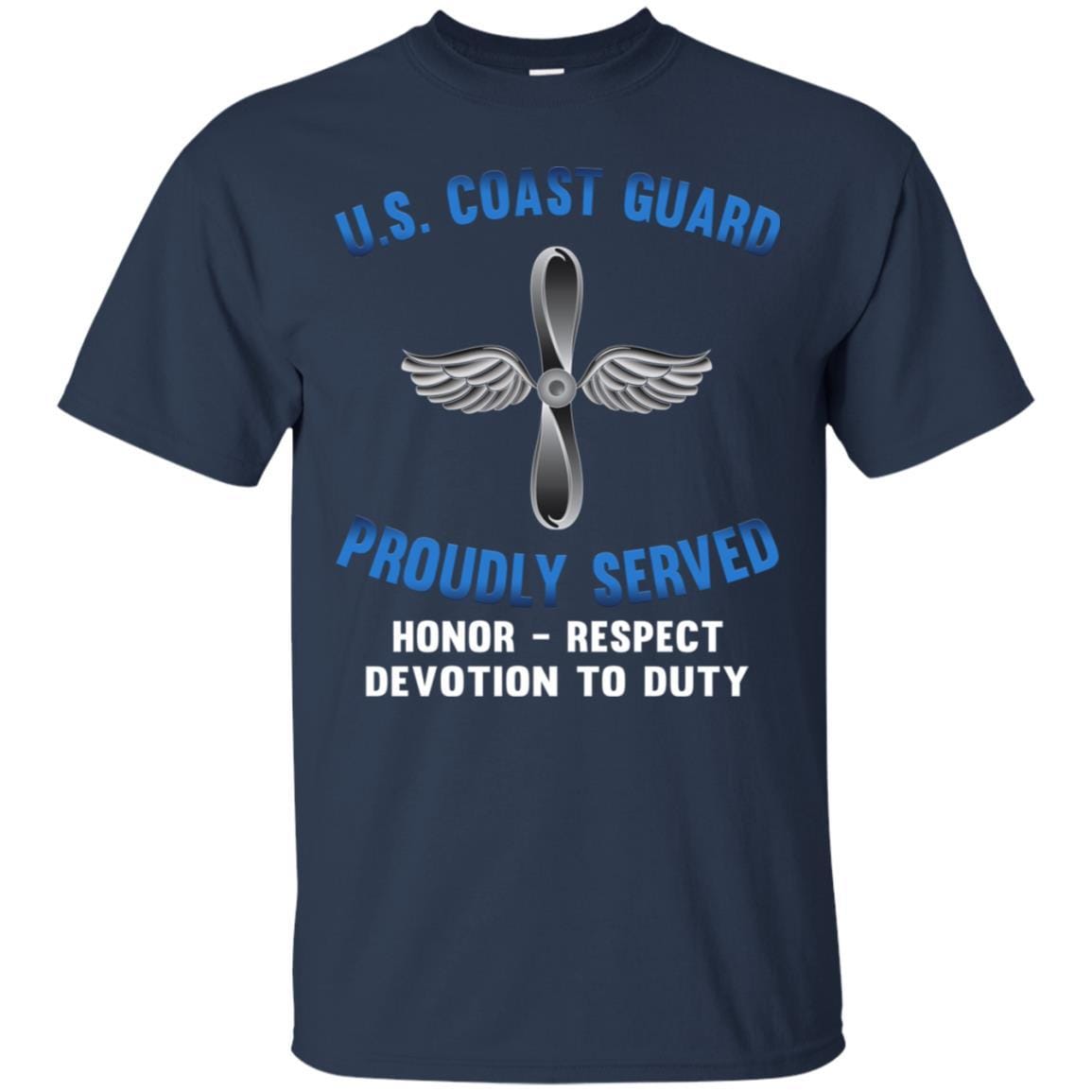 US Coast Guard Aviation Maintenance Technician AMT Logo Proudly Served T-Shirt For Men On Front-TShirt-USCG-Veterans Nation