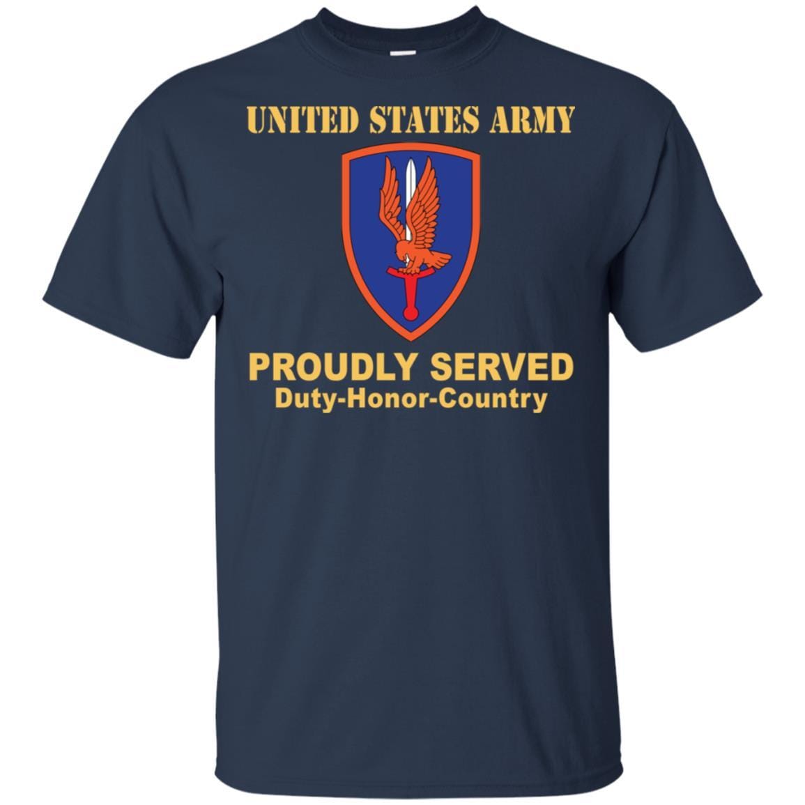 US ARMY 1ST AVIATION BRIGADE- Proudly Served T-Shirt On Front For Men-TShirt-Army-Veterans Nation