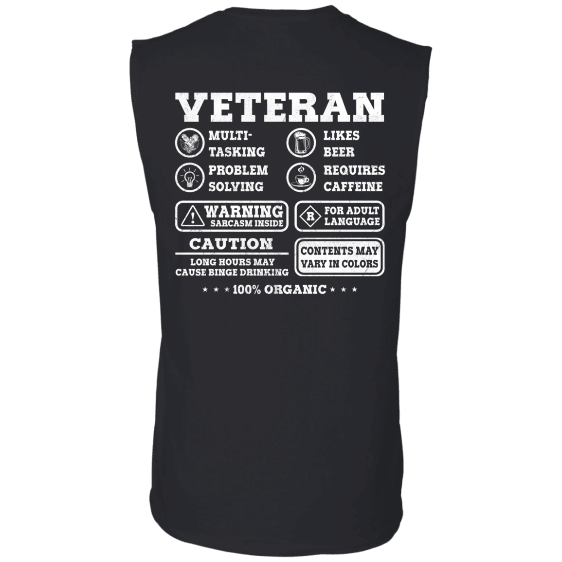 Military T-Shirt "Veteran Multitasking Sarcasm" Men Back-TShirt-General-Veterans Nation