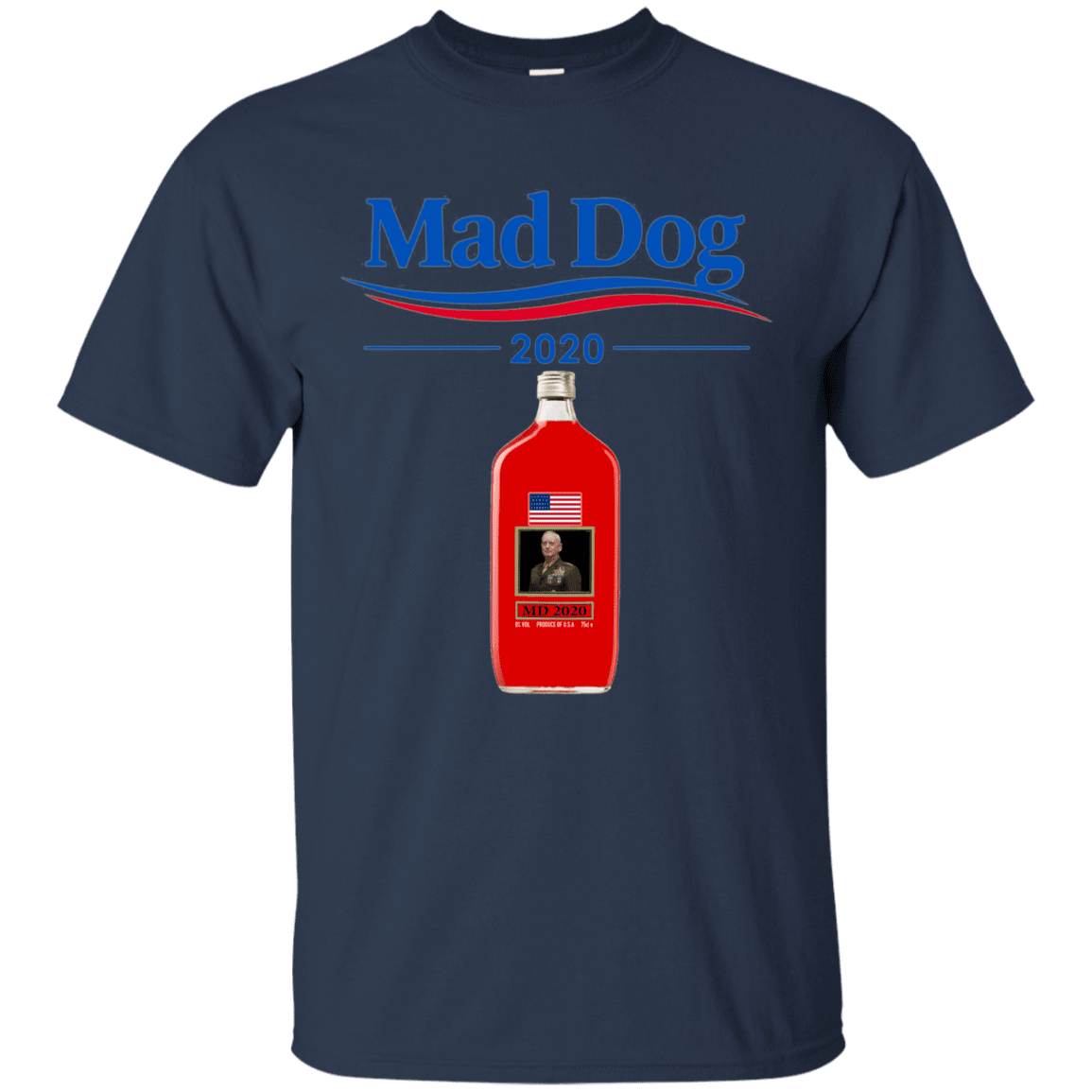 Military T-Shirt "Funny Mad Dog 2020 Red Men" Front-TShirt-General-Veterans Nation