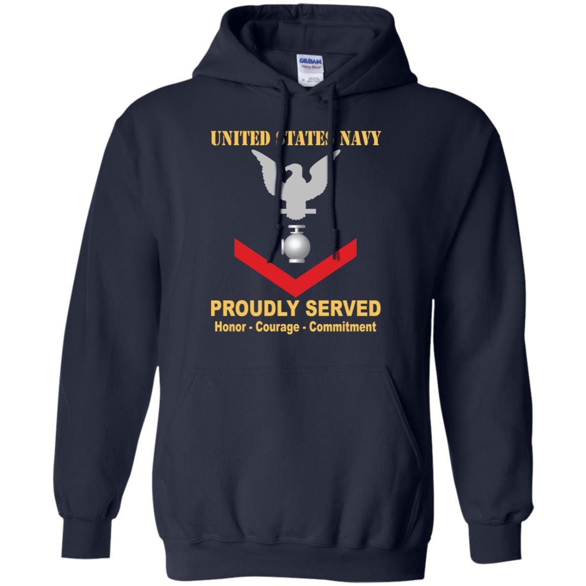 Navy Utilitiesman Navy UT E-4 Rating Badges Proudly Served T-Shirt For Men On Front-TShirt-Navy-Veterans Nation