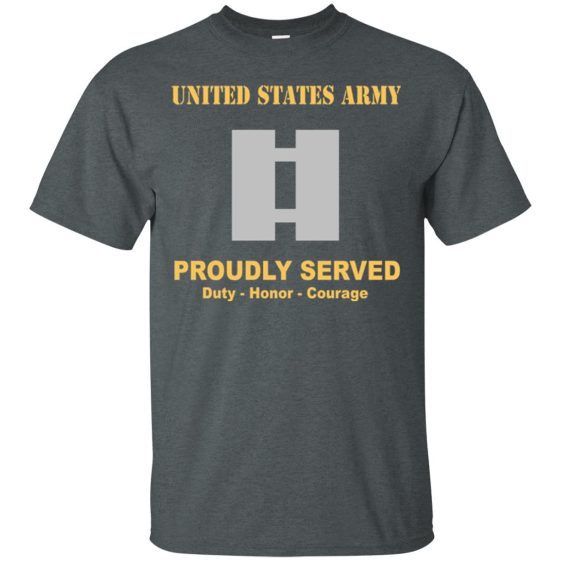US Army O-3 Captain O3 CPT Commissioned Officer Ranks Men Front Shirt US Army Rank-TShirt-Army-Veterans Nation