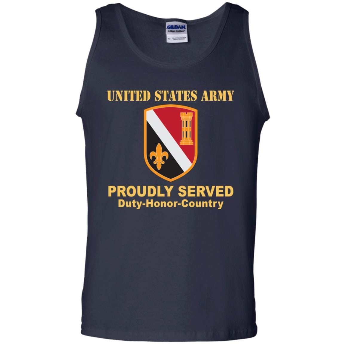 US ARMY 225TH ENGINEER BRIGADE- Proudly Served T-Shirt On Front For Men-TShirt-Army-Veterans Nation