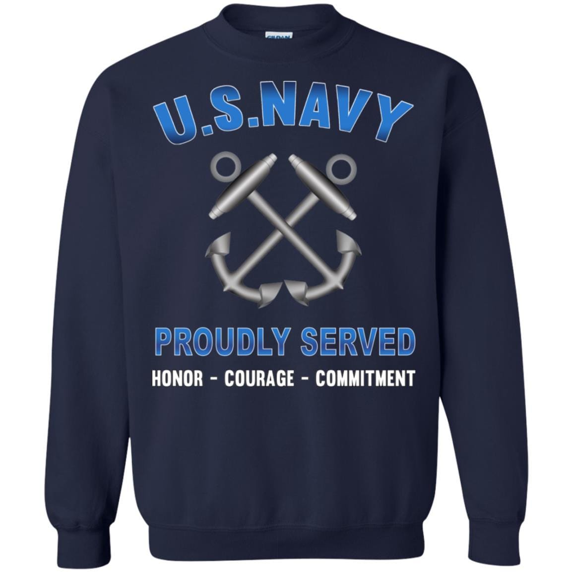 U.S Navy Boatswain's Mate Navy BM - Proudly Served T-Shirt For Men On Front-TShirt-Navy-Veterans Nation