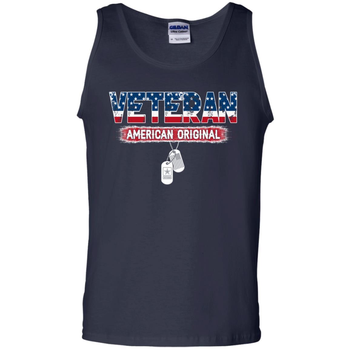 US Army T-Shirt "Veteran American Original" On Front-TShirt-Army-Veterans Nation