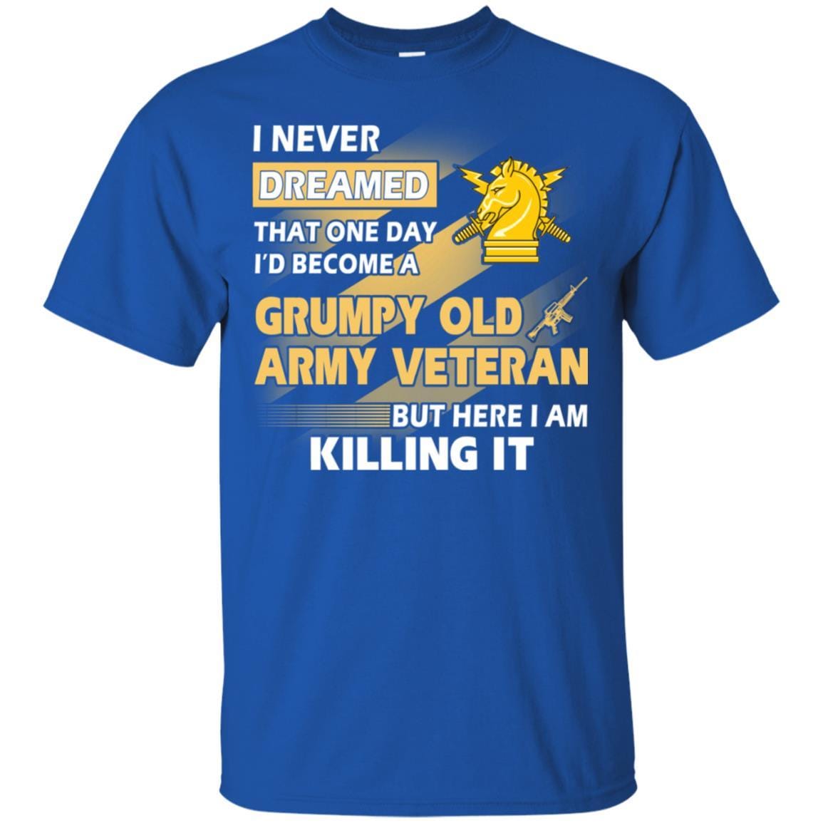 US Army T-Shirt "Psychological Ops Grumpy Old Veteran" On Front-TShirt-Army-Veterans Nation