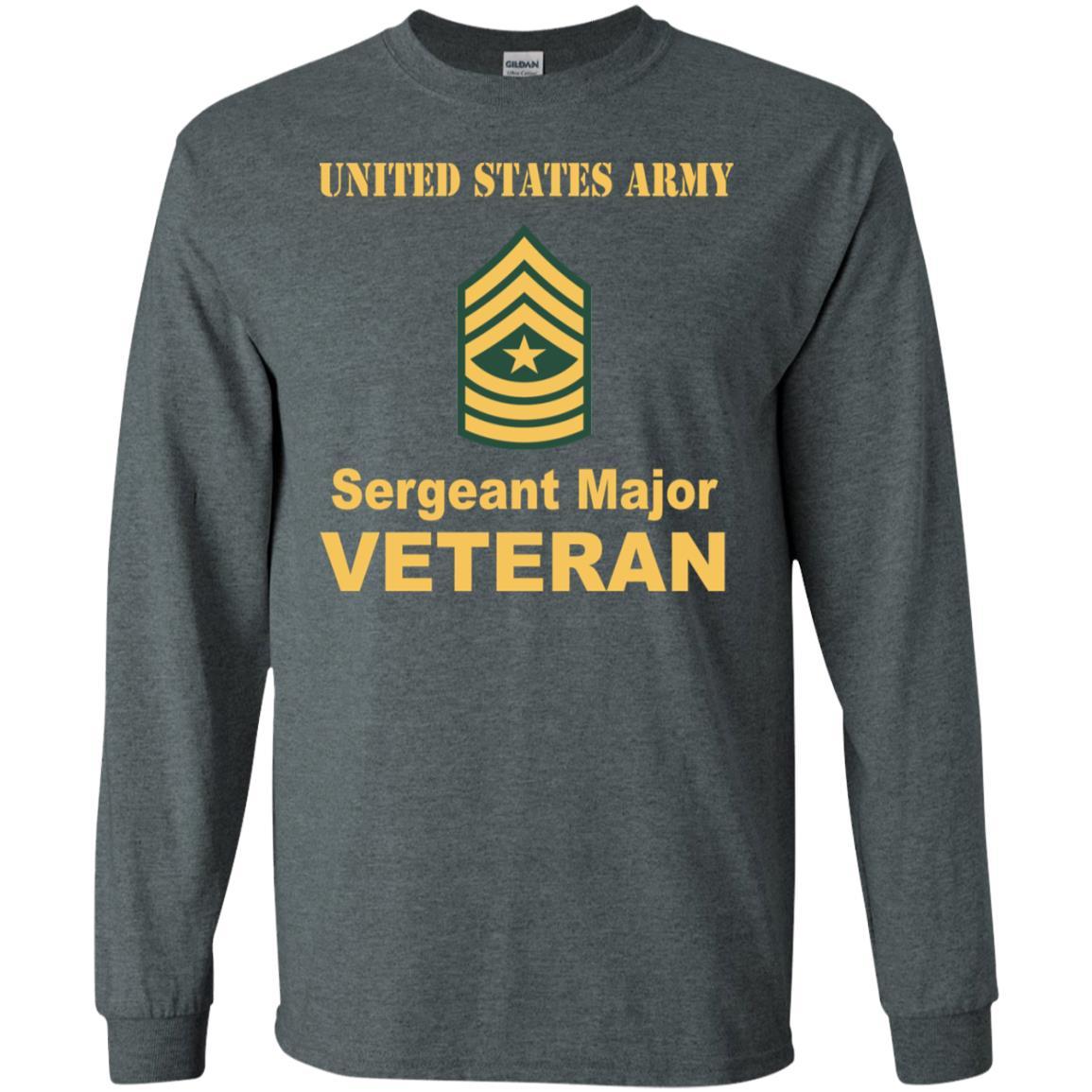 US Army E-9 Sergeant Major E9 SGM Noncommissioned Officer Veteran Men T Shirt On Front-TShirt-Army-Veterans Nation