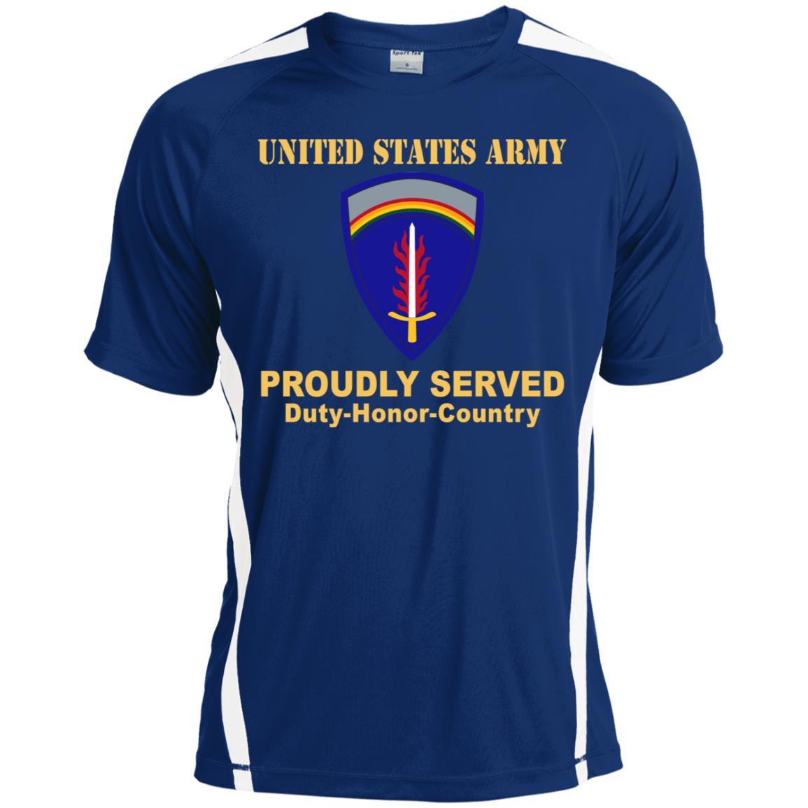 UNITED STATES ARMY EUROPE- Proudly Served T-Shirt On Front For Men-TShirt-Army-Veterans Nation