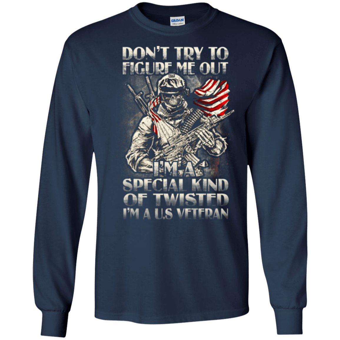 Military T-Shirt "Don't Try to Figure Me Out - I'm A US Veteran"-TShirt-General-Veterans Nation