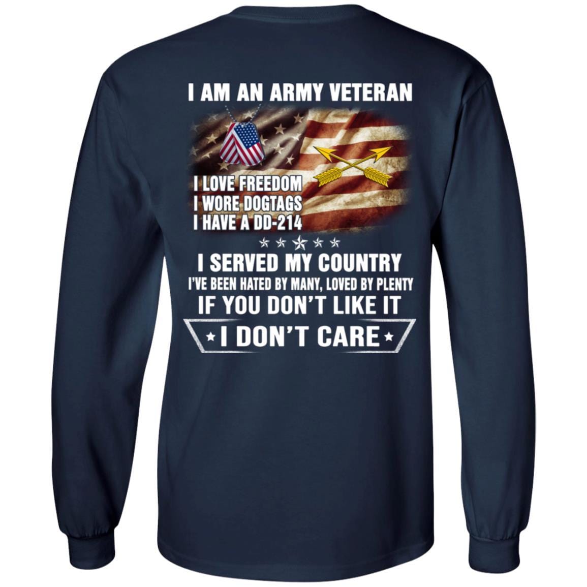 T-Shirt "I Am An Army Special Forces (USASFC) Veteran" On Back-TShirt-Army-Veterans Nation