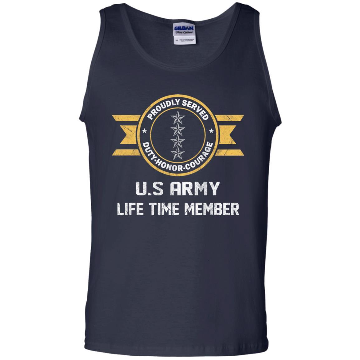Life Time Member - US Army O-10 General O10 GEN General Officer Ranks Men T Shirt On Front-TShirt-Army-Veterans Nation