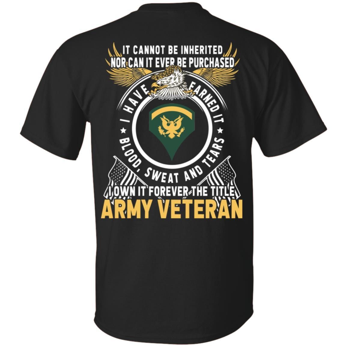 US Army E-5 SPC E5 Specialist Ranks T-Shirt For Men On Back-TShirt-Army-Veterans Nation
