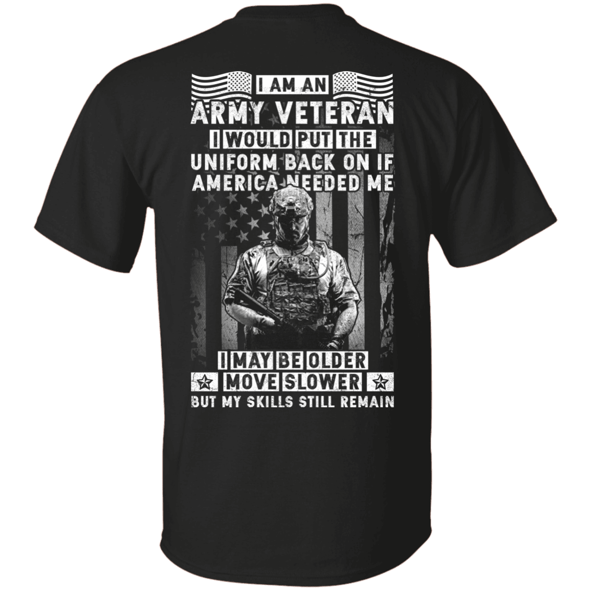 I am an Army Veteran Men Back T Shirts-TShirt-Army-Veterans Nation