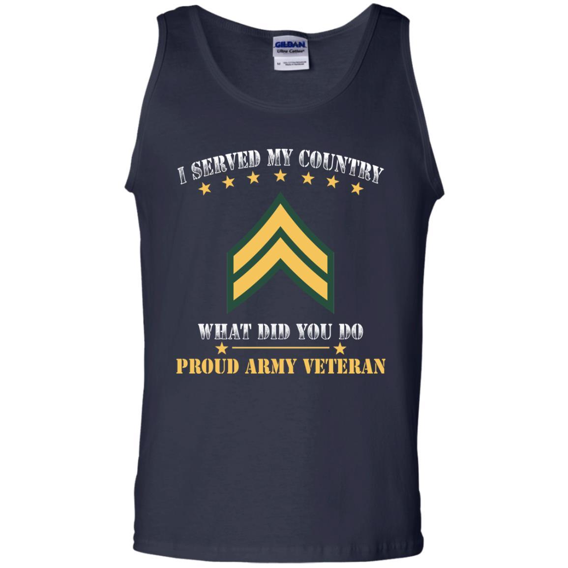 US Army E-4 Corporal E4 CPL Noncommissioned Officer Ranks Men Front T Shirt - Proud US Army Veteran-TShirt-Army-Veterans Nation