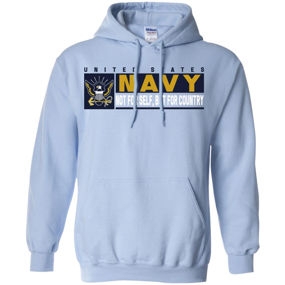 US Navy Not For Self, But For Country Long Sleeve - Pullover Hoodie-TShirt-Navy-Veterans Nation