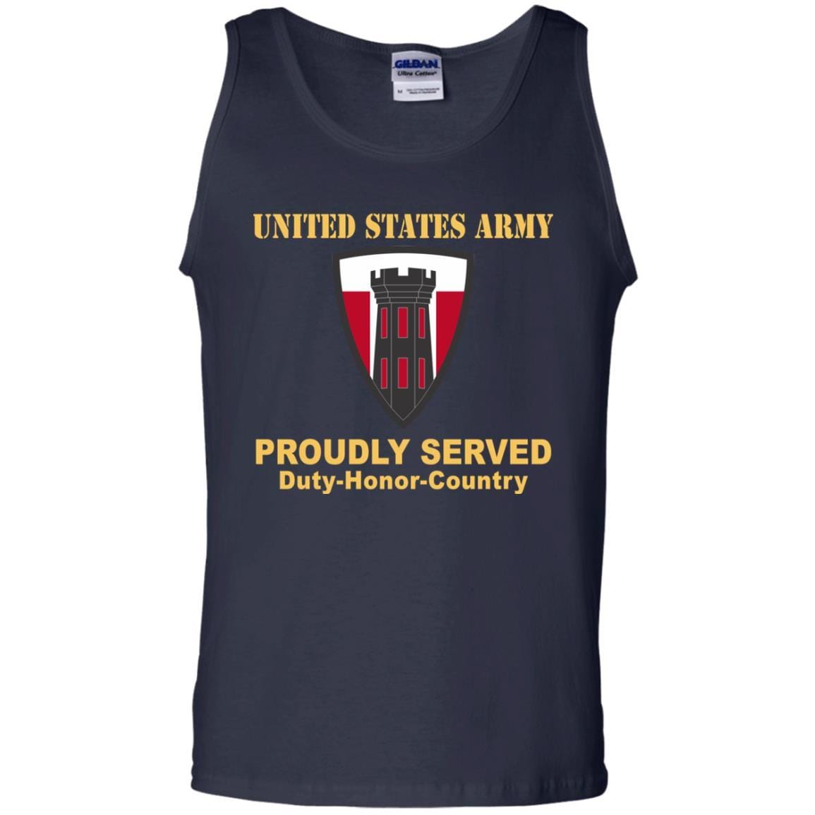 US ARMY 176TH ENGINEER BRIGADE- Proudly Served T-Shirt On Front For Men-TShirt-Army-Veterans Nation