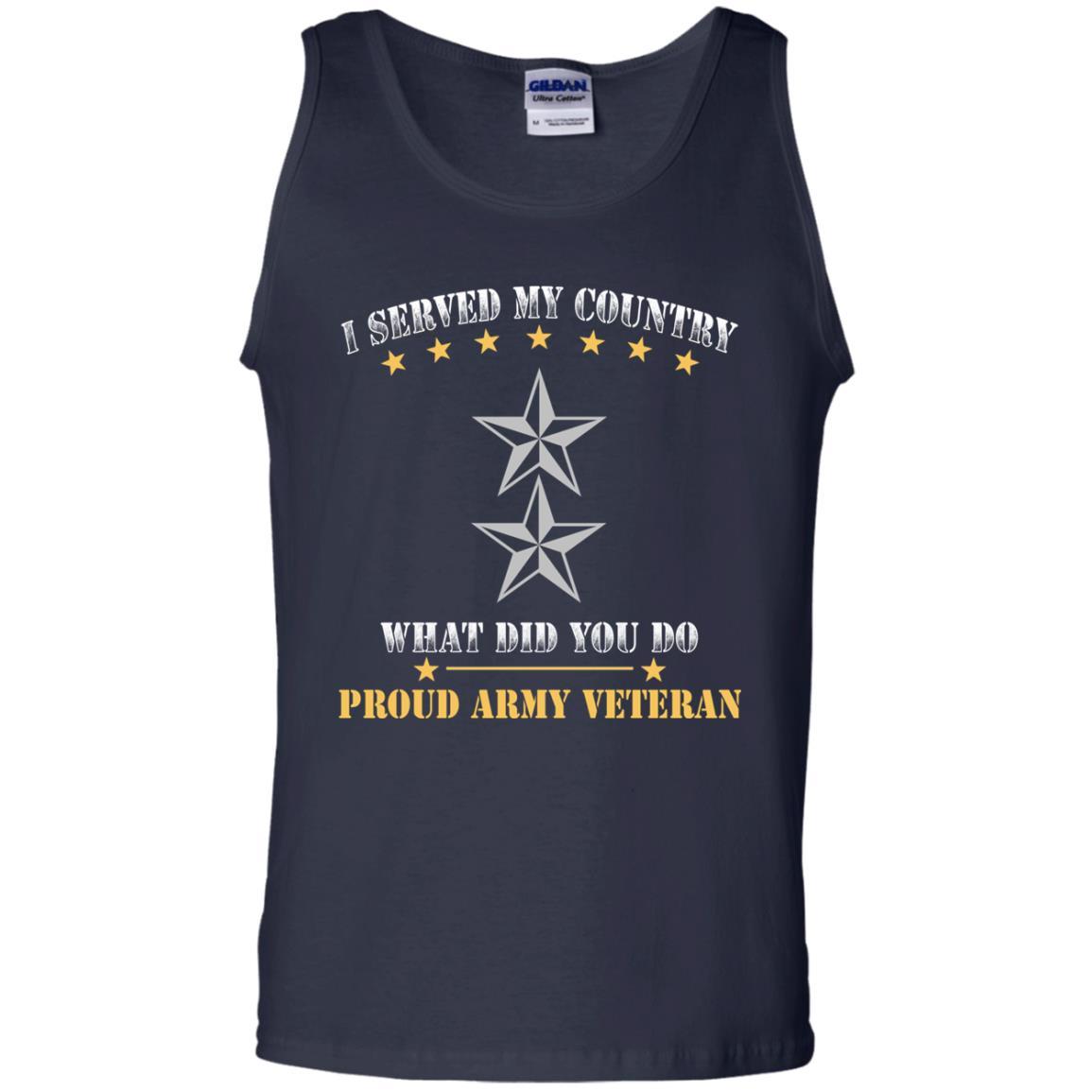 US Army O-8 Major General O8 MG General Officer Ranks Men Front T Shirt - Proud US Army Veteran-TShirt-Army-Veterans Nation