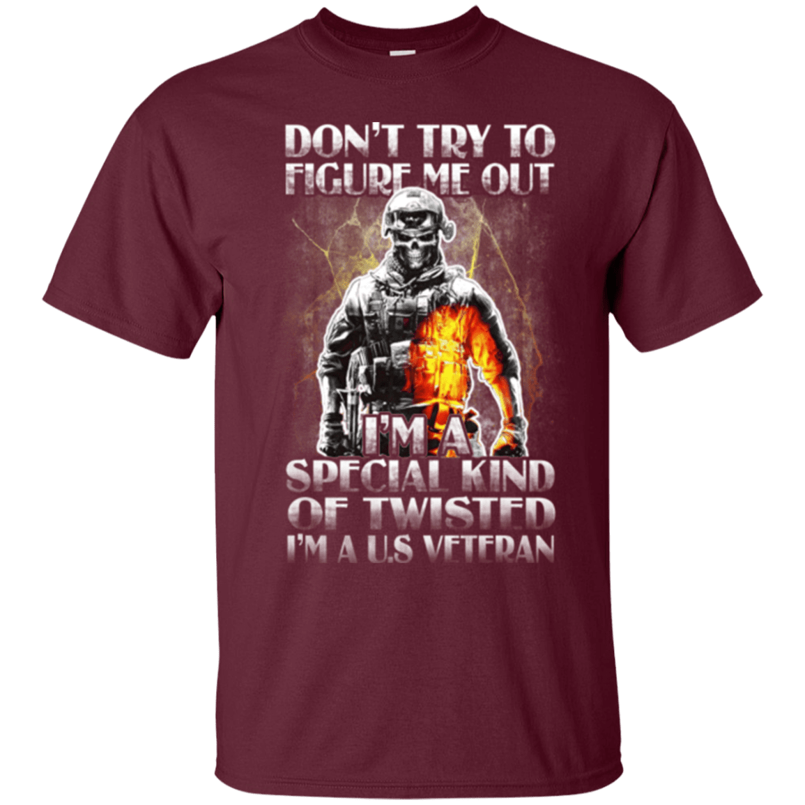 Military T-Shirt "Don't Try to Figure Me Out - I'm A US Veteran"-TShirt-General-Veterans Nation