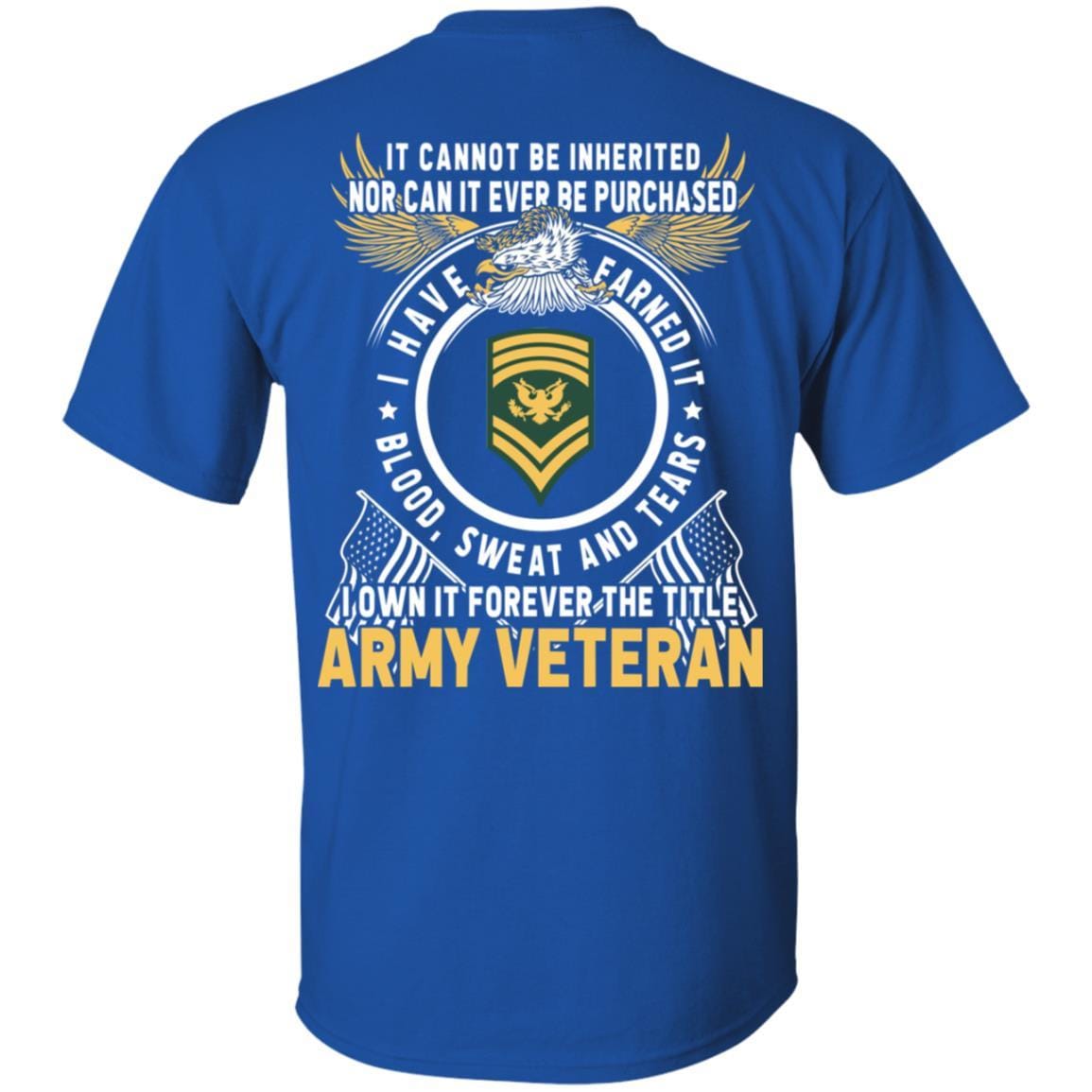 US Army E-9 SPC E9 Specialist Ranks T-Shirt For Men On Back-TShirt-Army-Veterans Nation