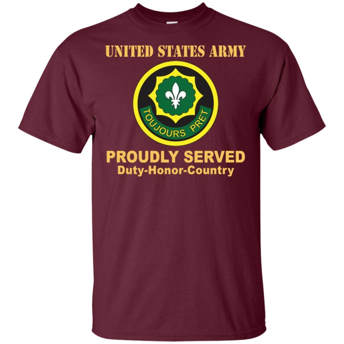 US ARMY 2ND CAVALRY REGIMENT- Proudly Served T-Shirt On Front For Men-TShirt-Army-Veterans Nation