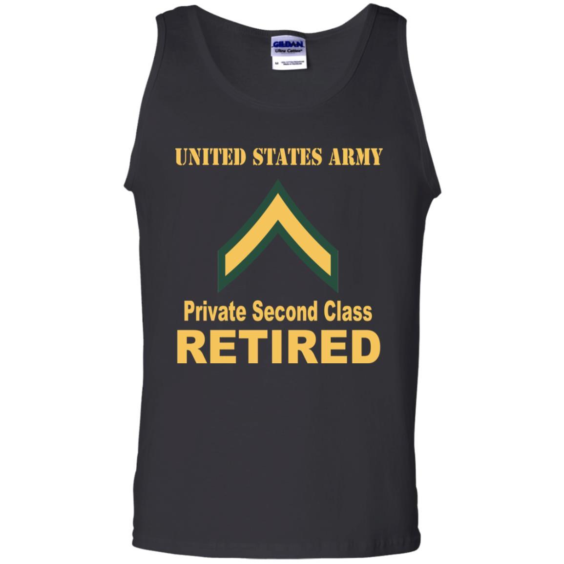 Army E-2 PV2 E2 Private Second Class Enlisted Soldier Retired Men T Shirt On Front-TShirt-Army-Veterans Nation