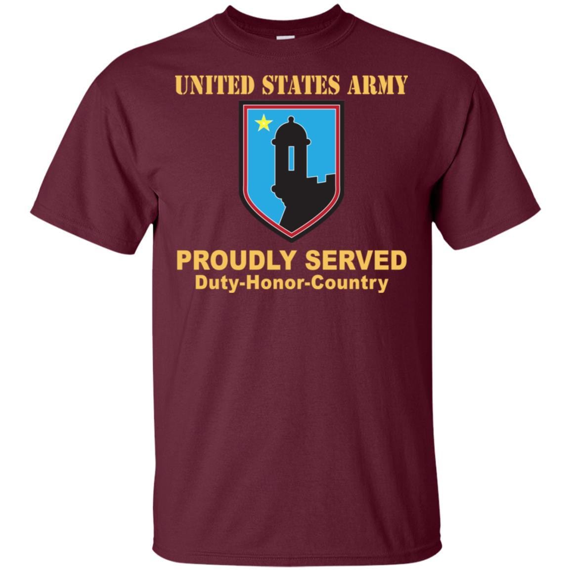 US ARMY 191 SUPPORT GROUP- Proudly Served T-Shirt On Front For Men-TShirt-Army-Veterans Nation