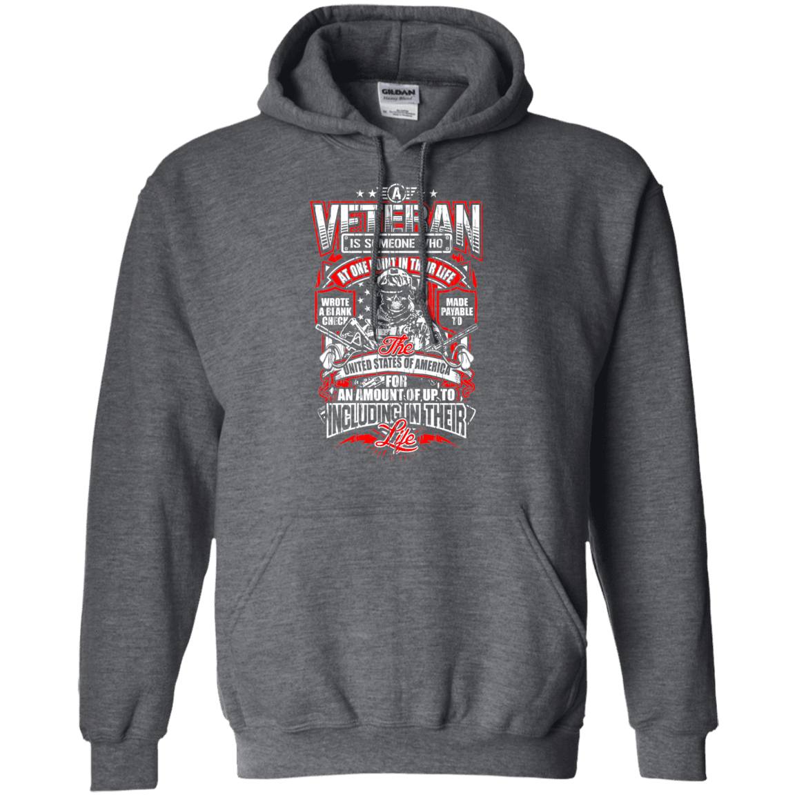 Military T-Shirt "A Veteran Men" Front-TShirt-General-Veterans Nation